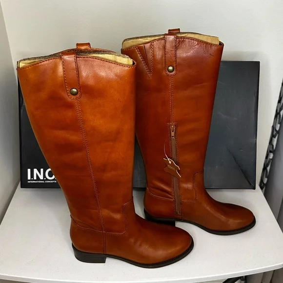 INC International Concepts Women's  Leather Boots - Picture 3 of 13